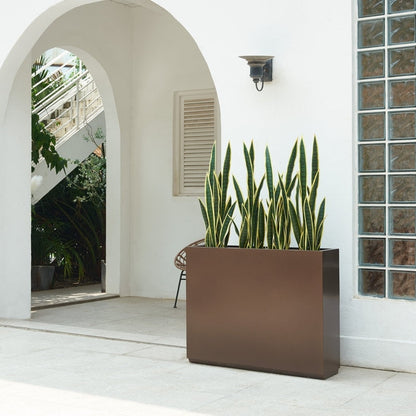 Grand bac à plantes métallique pour extérieur, 96,5 x 76,2 x 76,2 cm (LxlxH) - Bac à plantes séparateur en métal - 96,5 x 76,2 x 25,4 cm