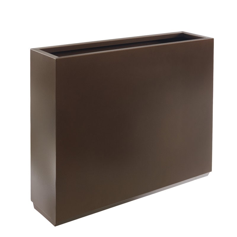 Grand bac à plantes métallique pour extérieur, 96,5 x 76,2 x 76,2 cm (LxlxH) - Bac à plantes séparateur en métal - 96,5 x 76,2 x 25,4 cm