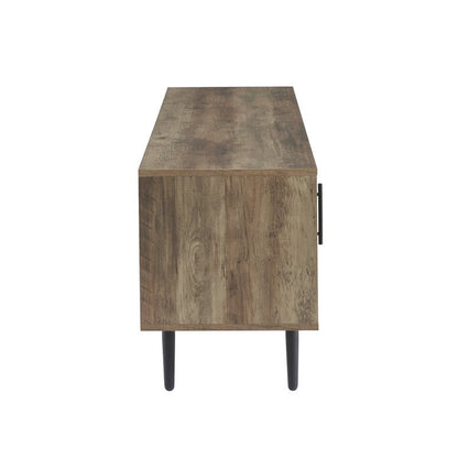 Meuble TV style Mid-Century Modern pour téléviseurs jusqu'à 70 pouces, meuble multimédia - 52 cm (H) x 150 cm (L) x 39 cm (P)