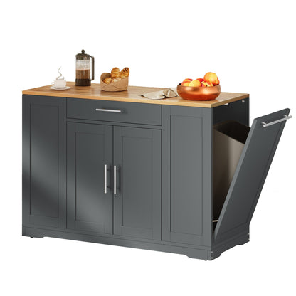 Moasis Meuble de rangement roulant pour îlot de cuisine, 53 pouces, chariot de cuisine mobile portable