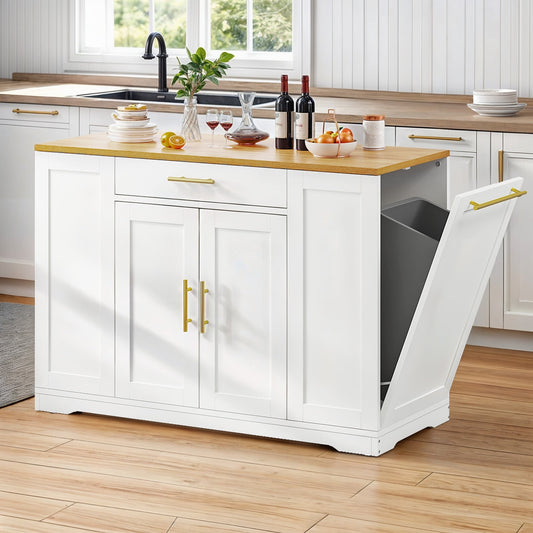 Moasis Meuble de rangement roulant pour îlot de cuisine, 53 pouces, chariot de cuisine mobile portable