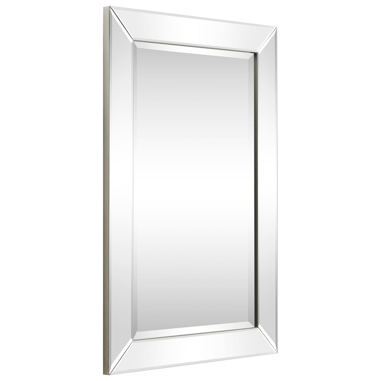 Miroir rectangulaire biseauté transparent haute définition à monter au mur pour salle de bain, meuble-lavabo, chambre à coucher, 3 tailles