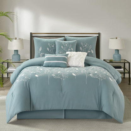 Ensemble de Couette à Motifs Floraux et Botaniques Nanshing Taylor 7 Pièces