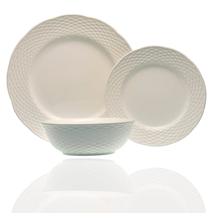 Service de table Red Vanilla Nantucket White 18 pièces
