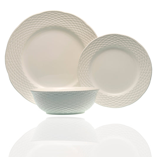 Service de table Red Vanilla Nantucket White 18 pièces