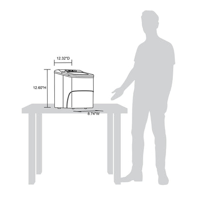Fabrique de glaçons de comptoir Newair de 26 lbs, portable et légère, commandes intuitives, glaçons de grande ou petite taille, pièces sans BPA.