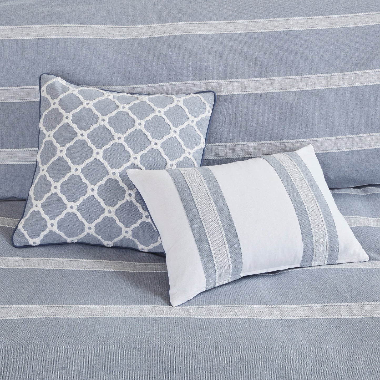 Ensemble de couette surdimensionnée en coton bleu noble de Madison Park Signature