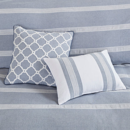 Ensemble de couette surdimensionnée en coton bleu noble de Madison Park Signature