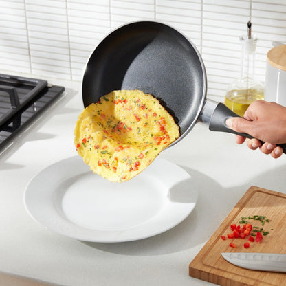 Ensemble de 15 pièces de batterie de cuisine antiadhésive, casseroles, poêles et ustensiles, noir