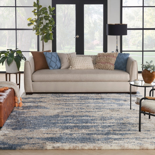 Tapis de sol ultra moelleux à poils longs, abstrait et glamour de la marque Nourison