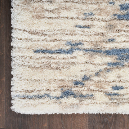 Tapis de sol ultra moelleux à poils longs, abstrait et glamour de la marque Nourison