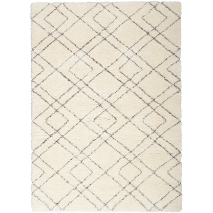 Tapis de sol abstrait géométrique à poils ultra-doux et luxueux de Nourison