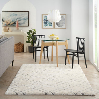 Tapis de sol abstrait géométrique à poils ultra-doux et luxueux de Nourison