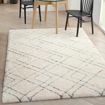 Tapis de sol abstrait géométrique à poils ultra-doux et luxueux de Nourison