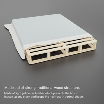 ONETAN, sommier à lattes en bois facile à assembler, 5" et 8", blanc.
