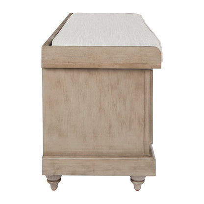 Le banc de rangement Arbakka gris de The Gray Barn