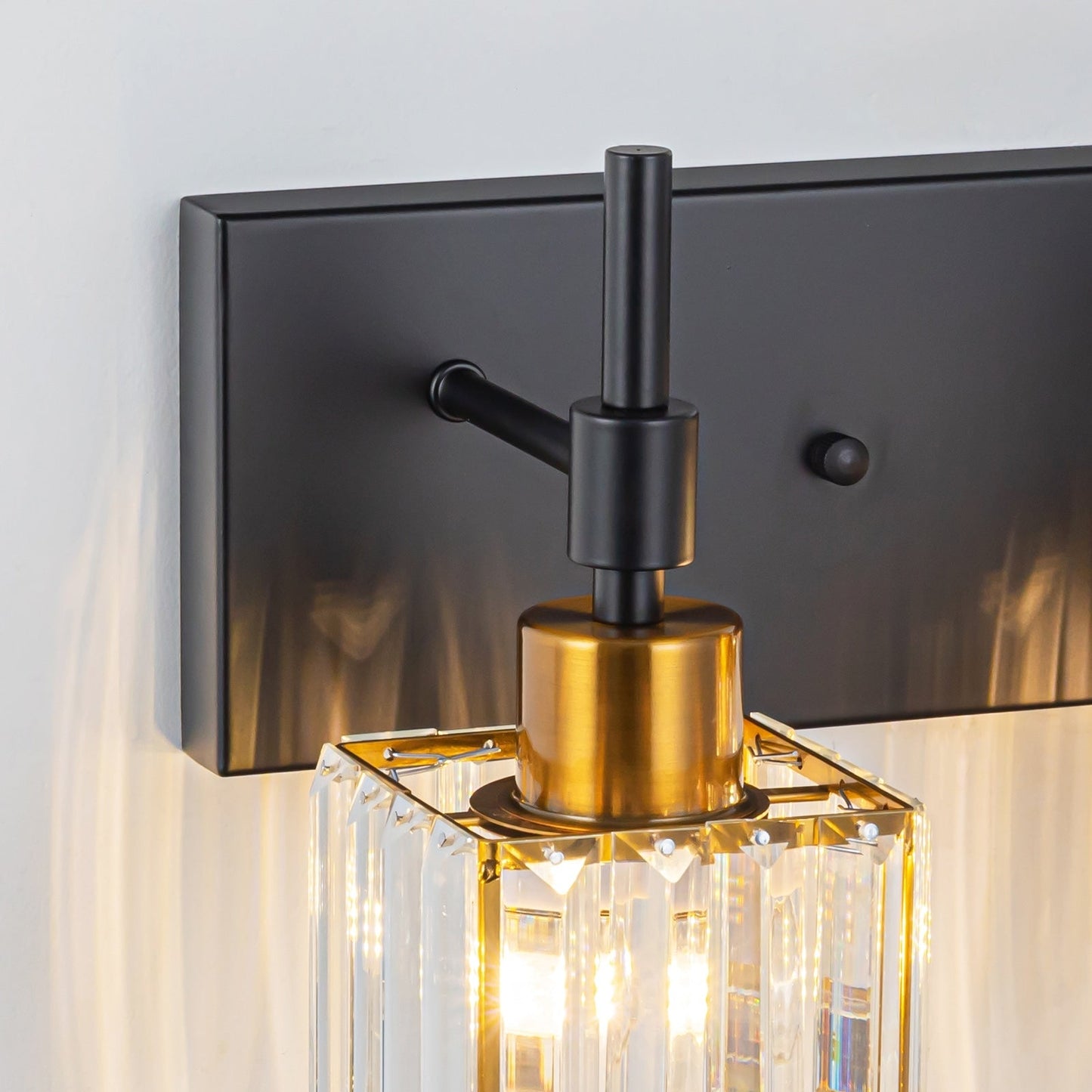 Ora - Lustres de salle de bain modernes à cristaux, à intensité variable, pour miroir, éclairage de vanité glamour