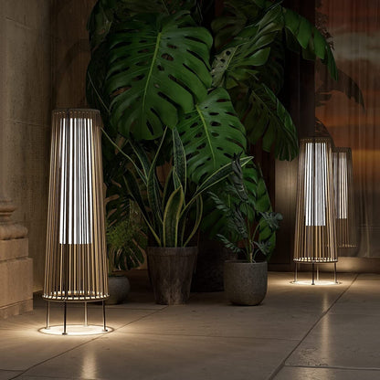 Lot de 2 lampes solaires d'extérieur, lampes solaires en osier pour terrasse, résistantes aux intempéries, étanches, pour véranda, jardin, cour.