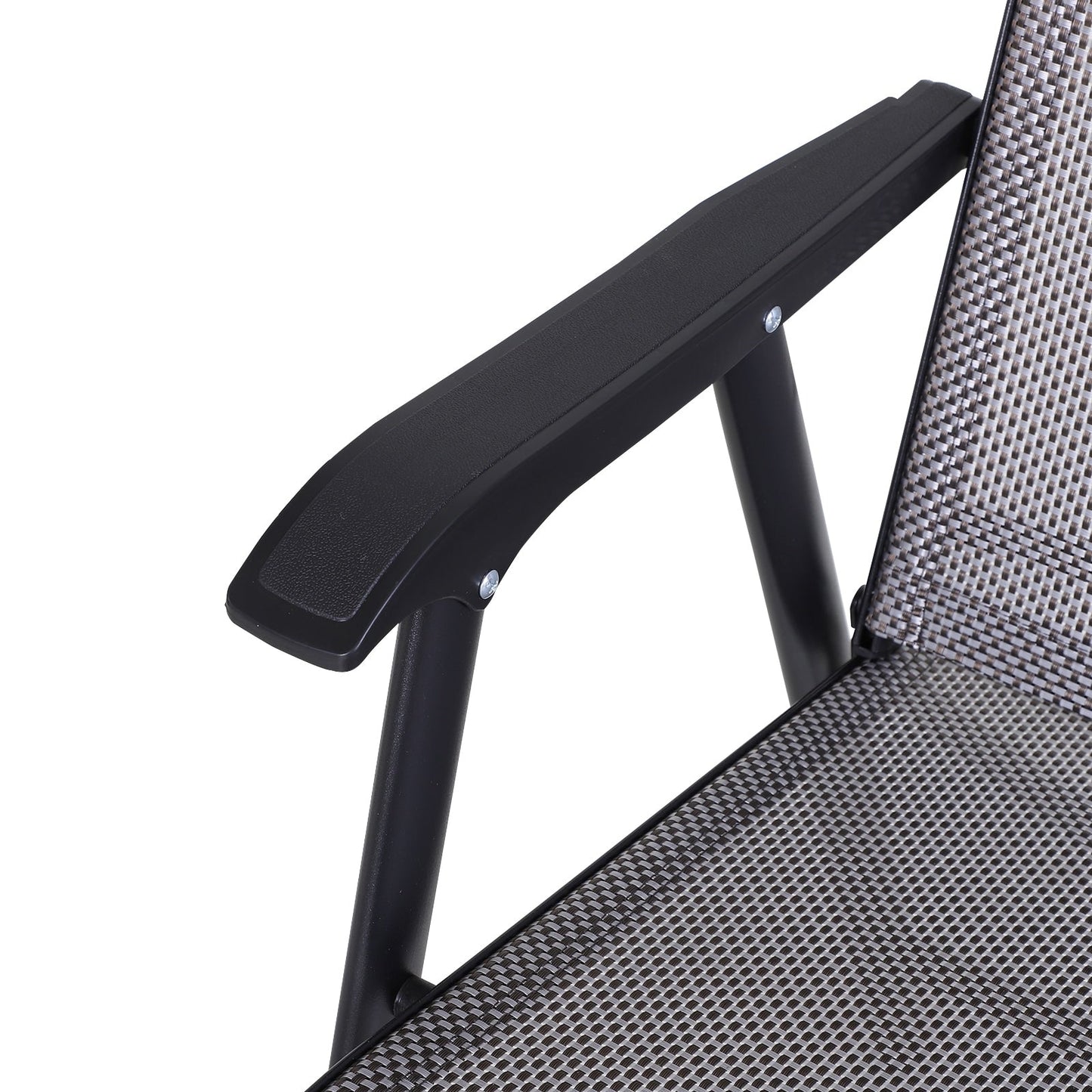 Outsunny Ensemble de 4 chaises de jardin pliantes avec un design simple et chic, confortables pour la terrasse, le jardin, la cour et les voyages.