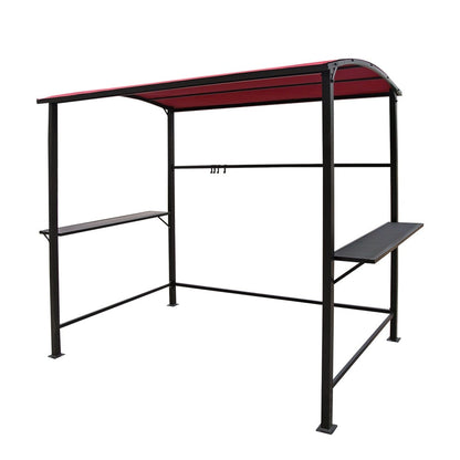Abri de barbecue, tonnelle pour barbecue, avec cadre en acier, pour extérieur, 5 pi x 8 pi