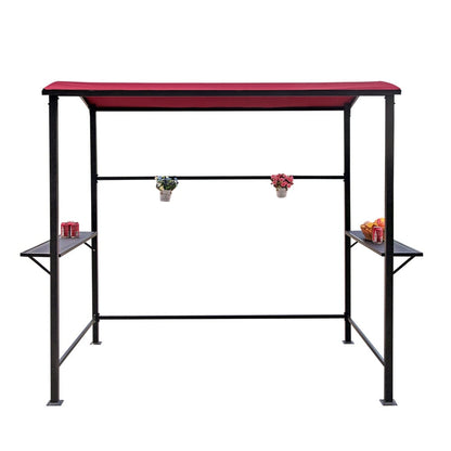 Abri de barbecue, tonnelle pour barbecue, avec cadre en acier, pour extérieur, 5 pi x 8 pi