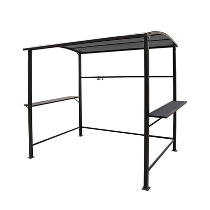 Abri de barbecue, tonnelle pour barbecue, avec cadre en acier, pour extérieur, 5 pi x 8 pi