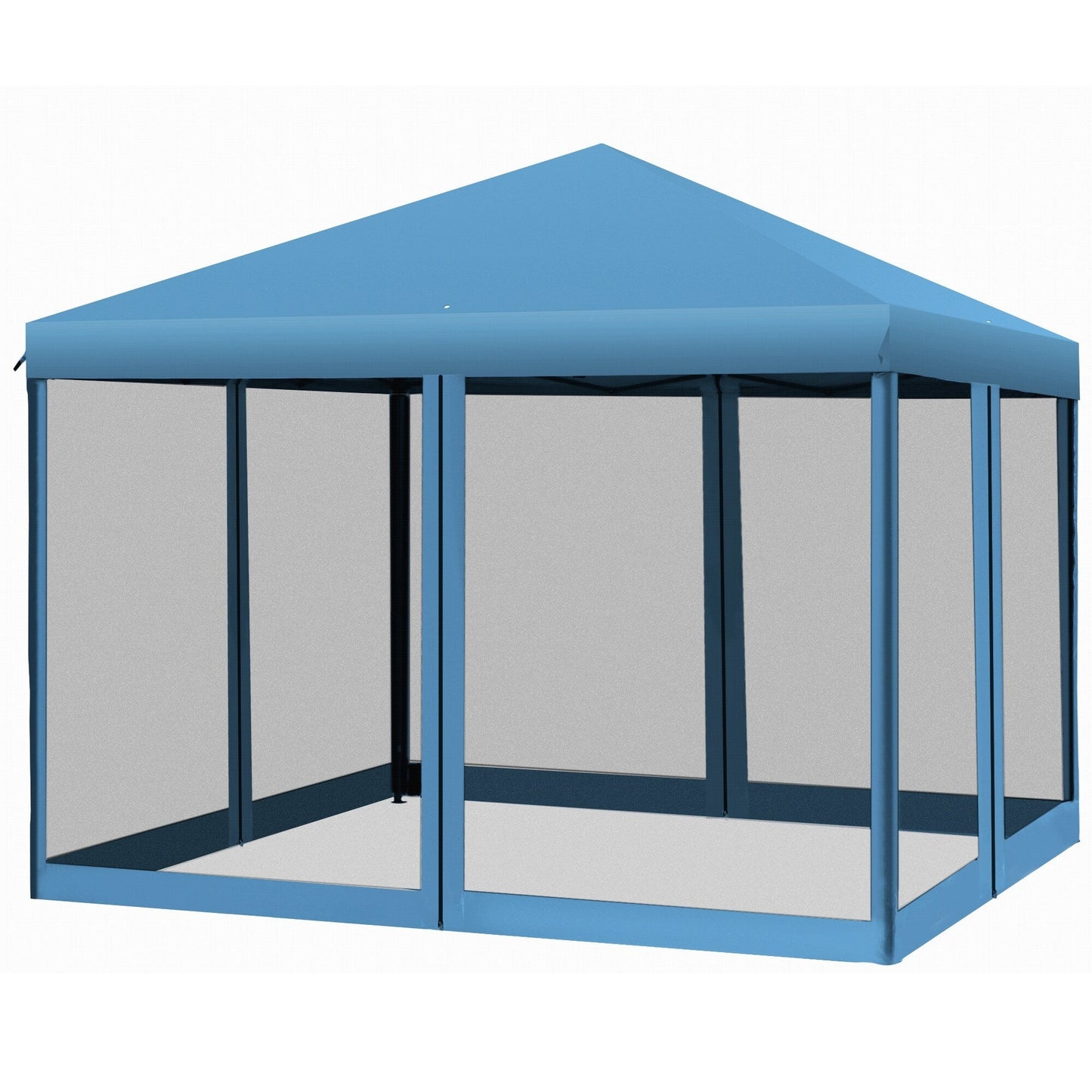 Outsunny Tente Pop-up de 3m x 3m avec parois latérales en filet amovibles, conception facile à installer, pour événements et fêtes en plein air