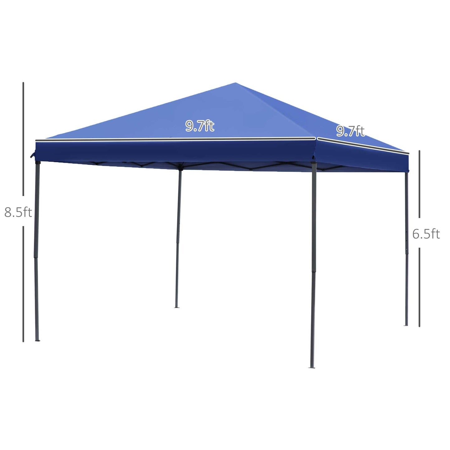Outsunny Tente Pop-up de 3m x 3m avec parois latérales en filet amovibles, conception facile à installer, pour événements et fêtes en plein air