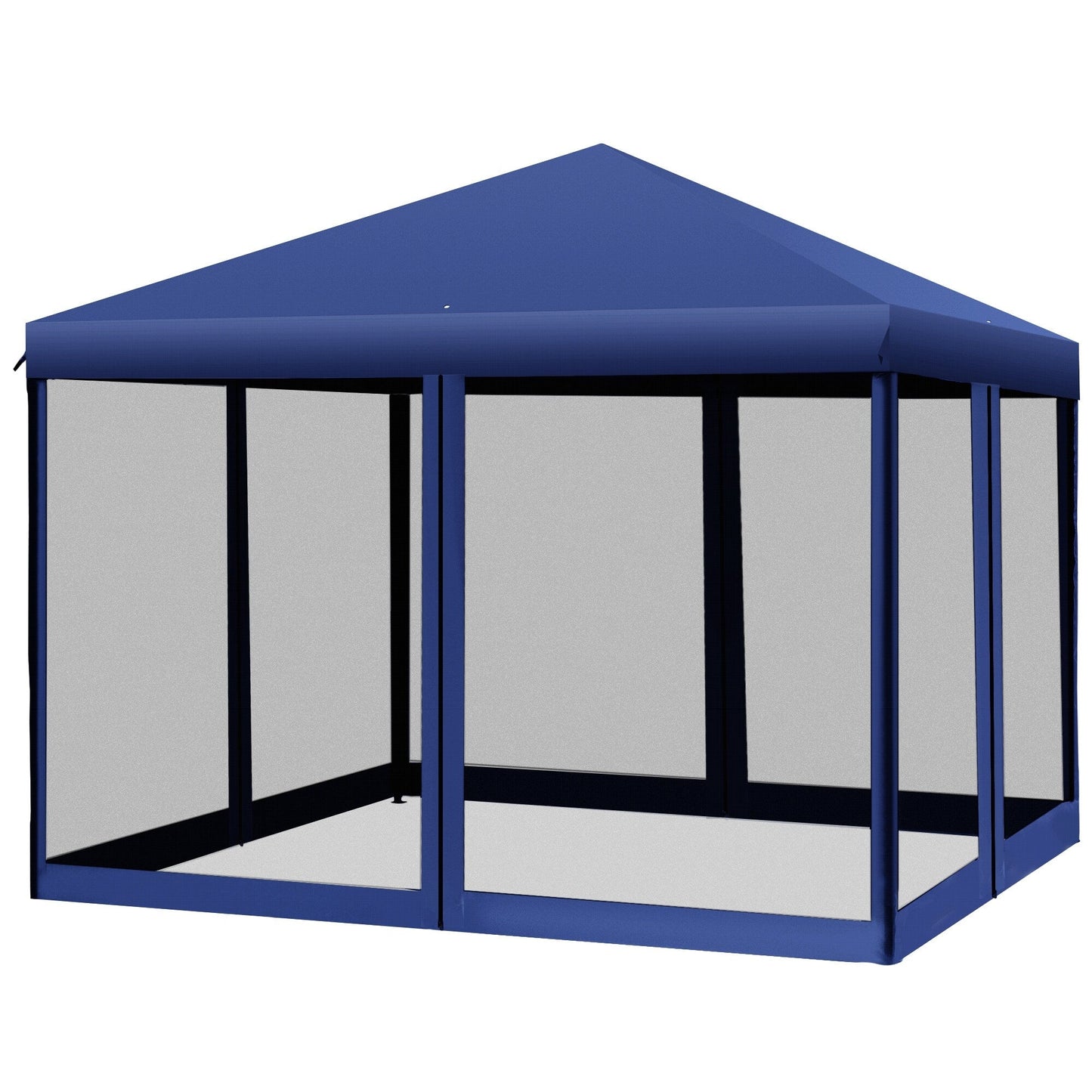 Outsunny Tente Pop-up de 3m x 3m avec parois latérales en filet amovibles, conception facile à installer, pour événements et fêtes en plein air