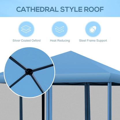 Outsunny Tente Pop-up de 3m x 3m avec parois latérales en filet amovibles, conception facile à installer, pour événements et fêtes en plein air