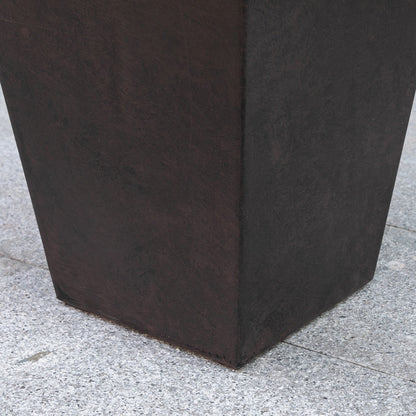 Outsunny Lot de 3 grands pots à fleurs en plastique, 71 cm de hauteur, pour l'intérieur et l'extérieur, pour entrée, patio, jardin