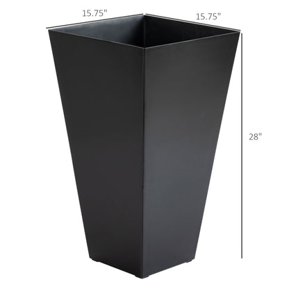 Outsunny Lot de 3 grands pots à fleurs en plastique, 71 cm de hauteur, pour l'intérieur et l'extérieur, pour entrée, patio, jardin