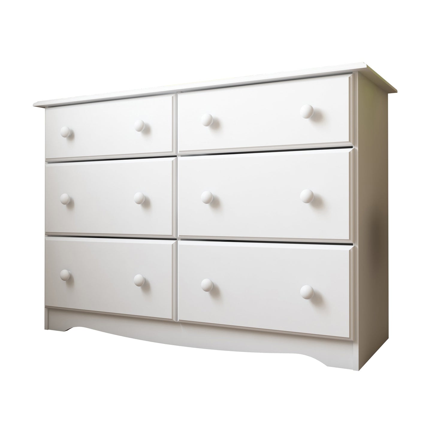 Palace Imports - Meuble de rangement à 6 tiroirs en bois massif 100%