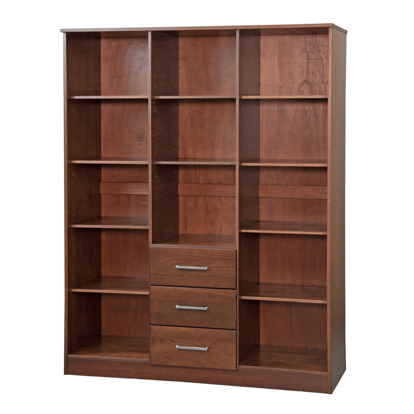 Palace Imports Armoire à 3 portes Cosmo en bois massif 100 % avec portes en bois massif ou en miroir