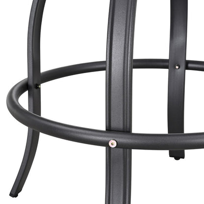 Chaise de bar à dossier haut et pivotante en métal pour extérieur, modèle Patio Festival (lot de 2)