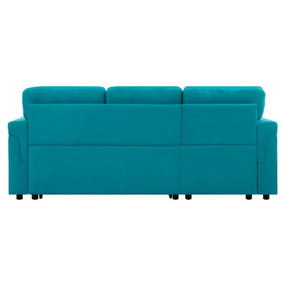 Canapé d'angle réversible avec lit escamotable, chaise longue avec rangement intégré, pieds robustes,