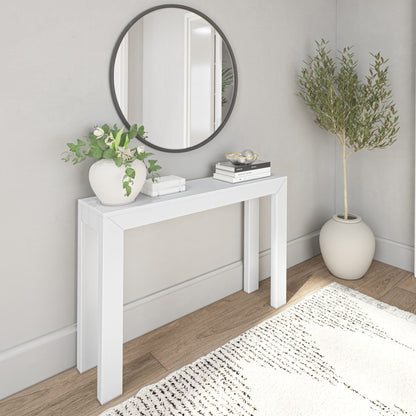 Table console moderne à structure de poutres et de planches - 46