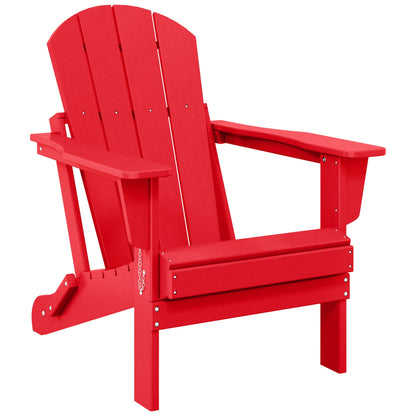 Chaise de jardin Adirondack pliable, résistante à la décoloration et aux intempéries, modèle Laguna de Polytrends