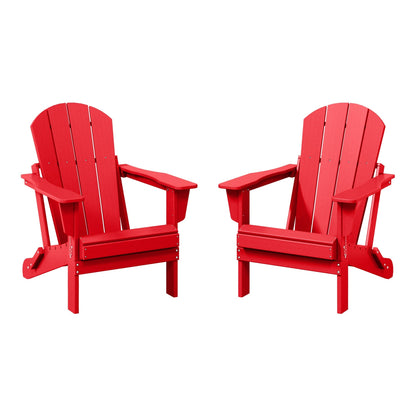Polytrends Laguna Fauteuils de jardin pliants Adirondack résistants aux intempéries (lot de 2)