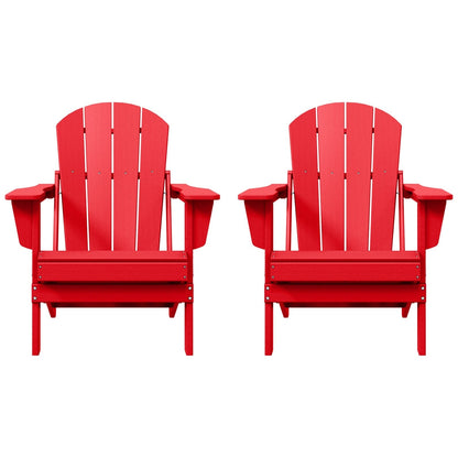 Polytrends Laguna Fauteuils de jardin pliants Adirondack résistants aux intempéries (lot de 2)