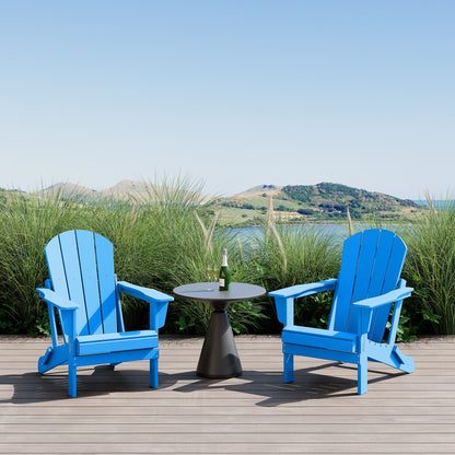 Polytrends Laguna Fauteuils de jardin pliants Adirondack résistants aux intempéries (lot de 2)