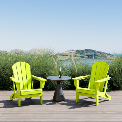 Polytrends Laguna Fauteuils de jardin pliants Adirondack résistants aux intempéries (lot de 2)