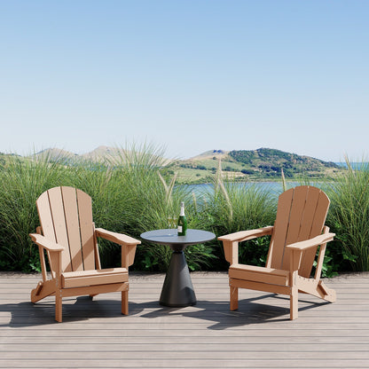 Polytrends Laguna Fauteuils de jardin pliants Adirondack résistants aux intempéries (lot de 2)