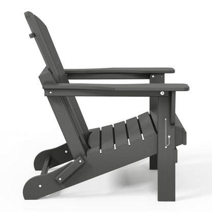 Polytrends Laguna Fauteuils de jardin pliants Adirondack résistants aux intempéries (lot de 2)