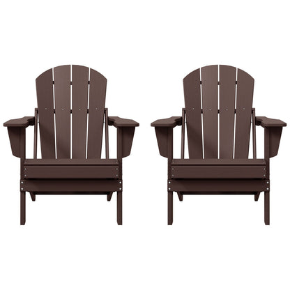 Polytrends Laguna Fauteuils de jardin pliants Adirondack résistants aux intempéries (lot de 2)