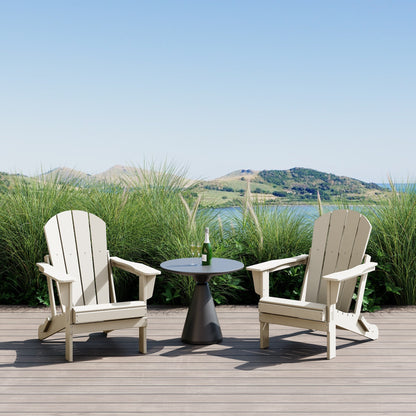 Polytrends Laguna Fauteuils de jardin pliants Adirondack résistants aux intempéries (lot de 2)