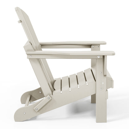Polytrends Laguna Fauteuils de jardin pliants Adirondack résistants aux intempéries (lot de 2)