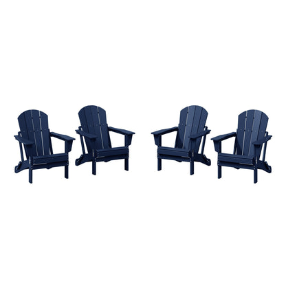Chaises de jardin pliantes Adirondack Polytrends Laguna résistantes aux intempéries (lot de 4)