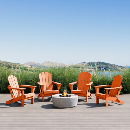 Chaises de jardin pliantes Adirondack Polytrends Laguna résistantes aux intempéries (lot de 4)