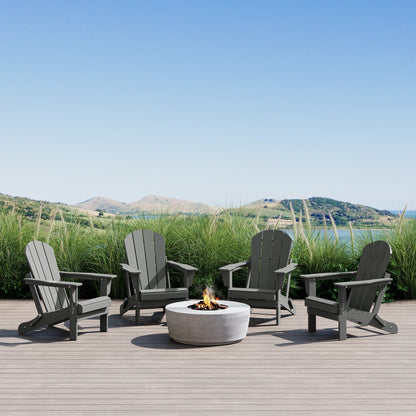 Chaises de jardin pliantes Adirondack Polytrends Laguna résistantes aux intempéries (lot de 4)